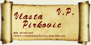 Vlasta Pirković vizit kartica